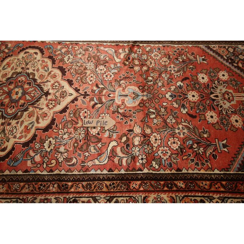 Hand Knotted Oriental 100% Wool Carpet Traditional Floral Oranges & Rust Lilian Area Rug - 10' 8'' X 4' 9''