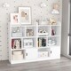 preview thumbnail 1 of 11, Kids Bookshelf Cube Organizer with 6 Compartments for Bedroom and Living Room - 23.62”L x 11.81”W x 35.43”H White