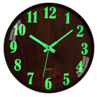 Wall Clock Silent Wall Clocks Battery Operated Glow in The Dark Wall ...