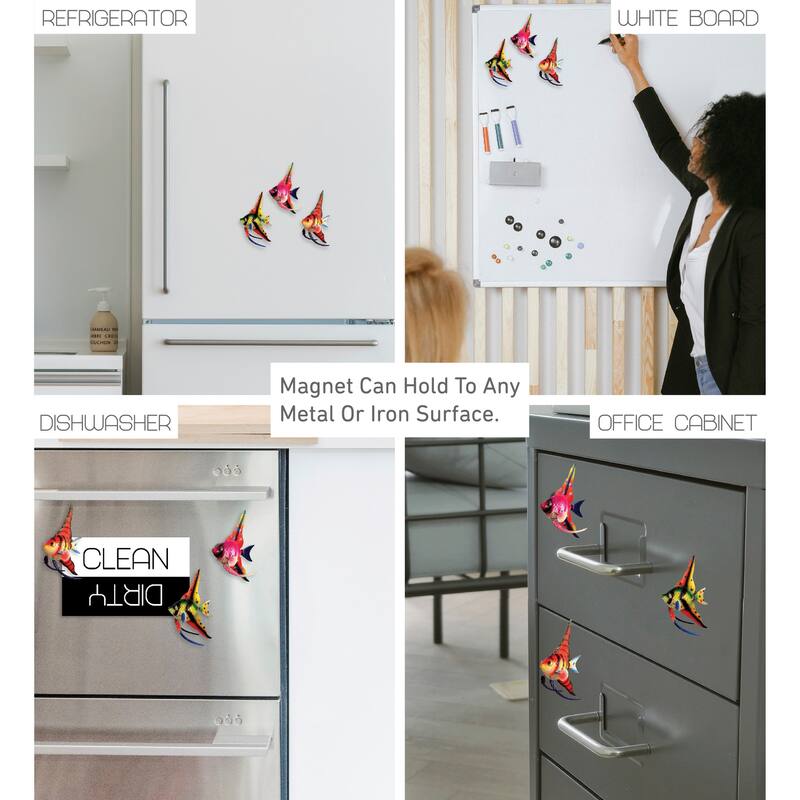 CoTa Global Angelfish Refrigerator Bobble Magnets Set of 3