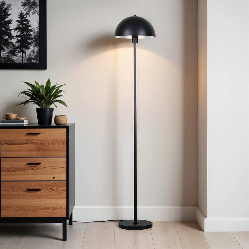 Kenroy Home Vega Dome Floor Lamp - Black