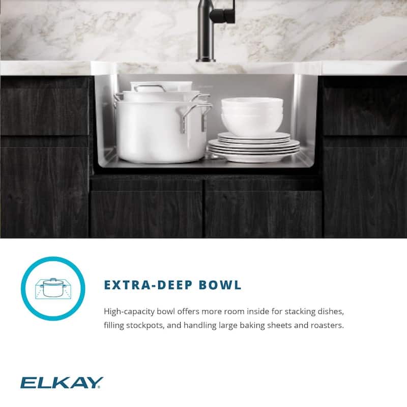 Elkay Crosstown 18 Gauge Stainless Steel 22-1/2" x 18-1/2" x 9", Single Bowl Undermount Sink Kit with Filtered Faucet
