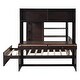 preview thumbnail 30 of 31, Full Size Loft Bunk Bed with Twin Stand-alone Bed, Shelves, Desk and Wardrobe