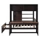 preview thumbnail 36 of 40, Versatility Full Size Loft Bed with Twin Size Wood Kids Bed Stand-alone Bed, Shelves,Desk and Wardrobe