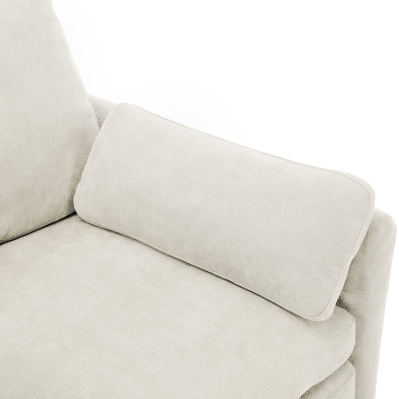 68.1" Chenille 2-Seater Sofa with Double-Layered Cushions for Living Room