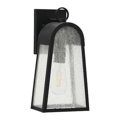 Robert Stevenson Lighting Revere - Metal and Seedy Glass Outdoor Light - 7W x 6L x 14H