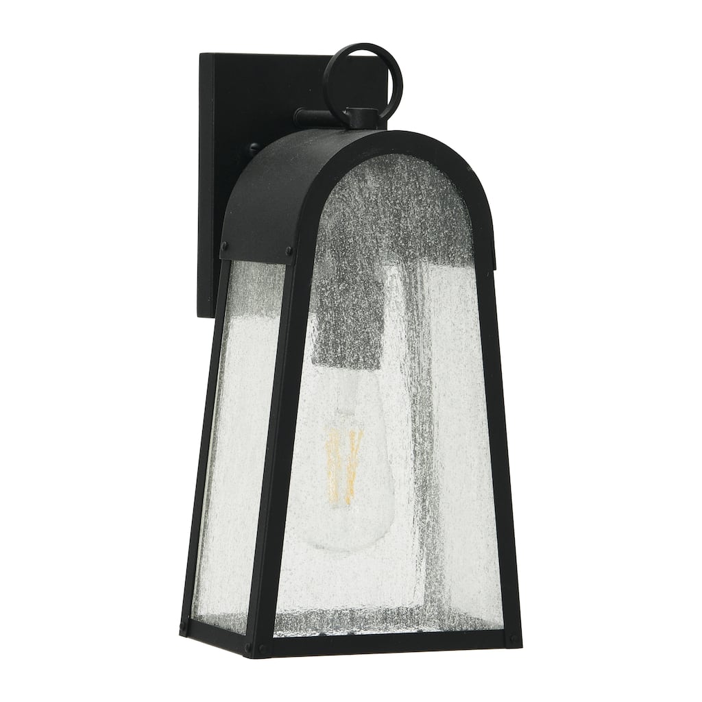 Robert Stevenson Lighting Revere - Metal and Seedy Glass Outdoor Light - 7W x 6L x 14H