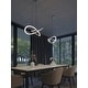 preview thumbnail 10 of 15, AFX Celeste LED Pendant Light 24" - Satin Nickel