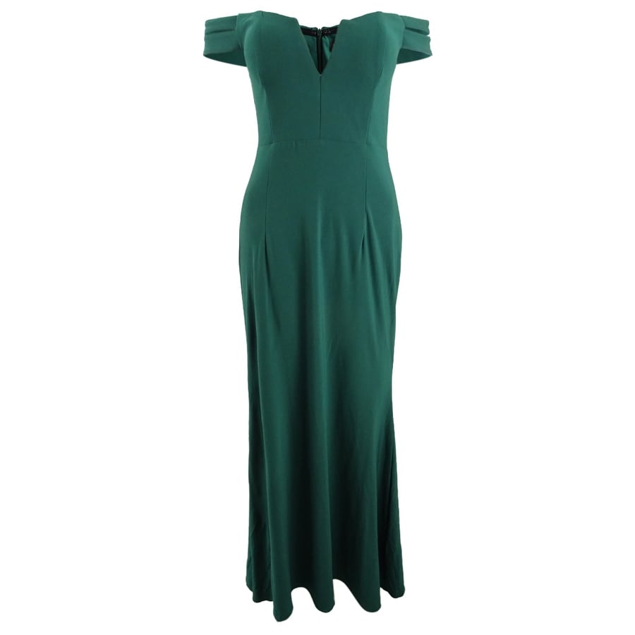 Xscape Women's Petite Cold-Shoulder Gown - Overstock - 41460280