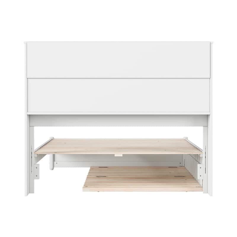 Hadley Platform Bed with Panel Footboard and Twin Trundle