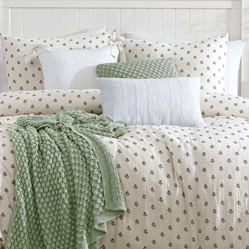 Peri Home Block Print Gauze Duvet Set