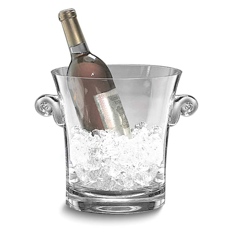 Curata Handcrafted Lead-Free Crystal 9 Inch Chelsea Ice Bucket