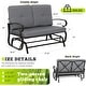 preview thumbnail 36 of 38, Nista 2 Person Outdoor Patio Glider Garden Bench Rocker Chair by Havenside Home