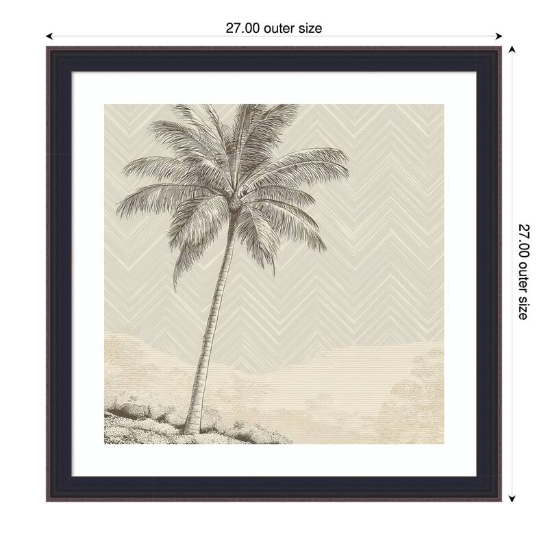 Landscape Painting No. 1 by Tradelink inhouse artist Wood Framed Wall Art Print - Black