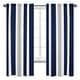preview thumbnail 1 of 3, Sweet Jojo Designs Stripe Collection Navy Blue and Gray Window Curtain Panels