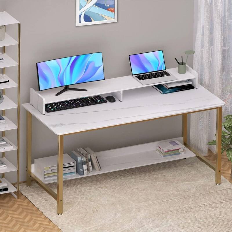 Computer Desk with Shelves