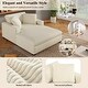 preview thumbnail 4 of 31, Classic Oversized Chaise Lounge Chair in Soft Cream Fabric with Sturdy Solid Wood Legs, 53.5'' x 70.9'' for Maximum Comfort