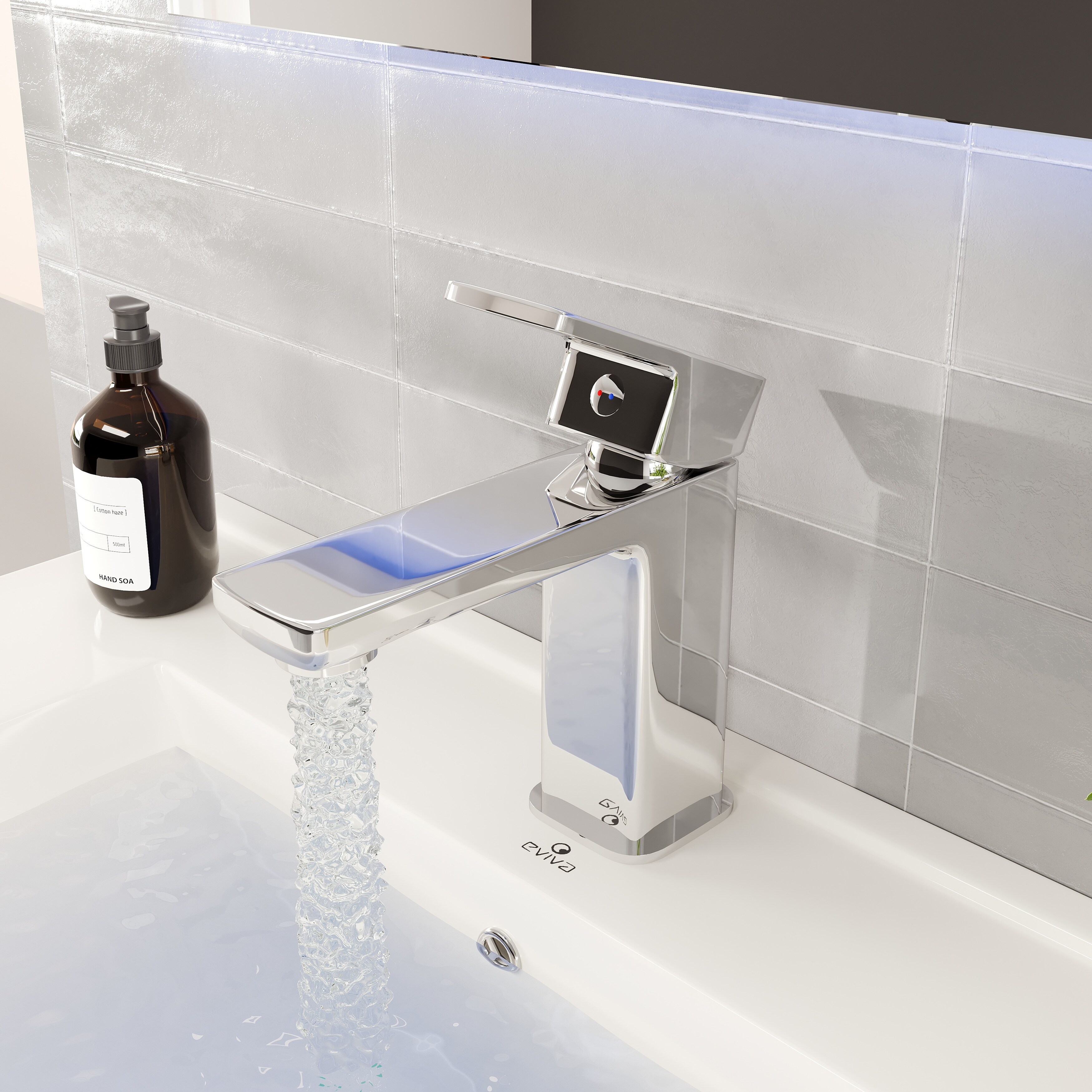Eviva Lux Single-Handle Waterfall Single-Hole Bathroom Faucet with
