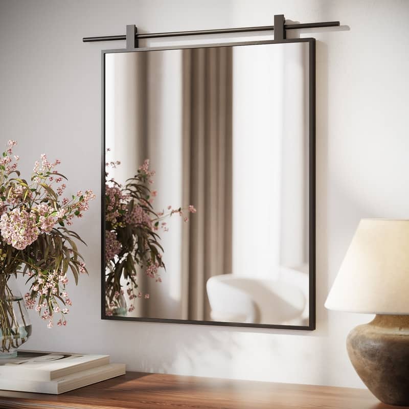 Solene Metal Farmhouse Wall Mirror - 25.5"H x 19"W x 1.25"D