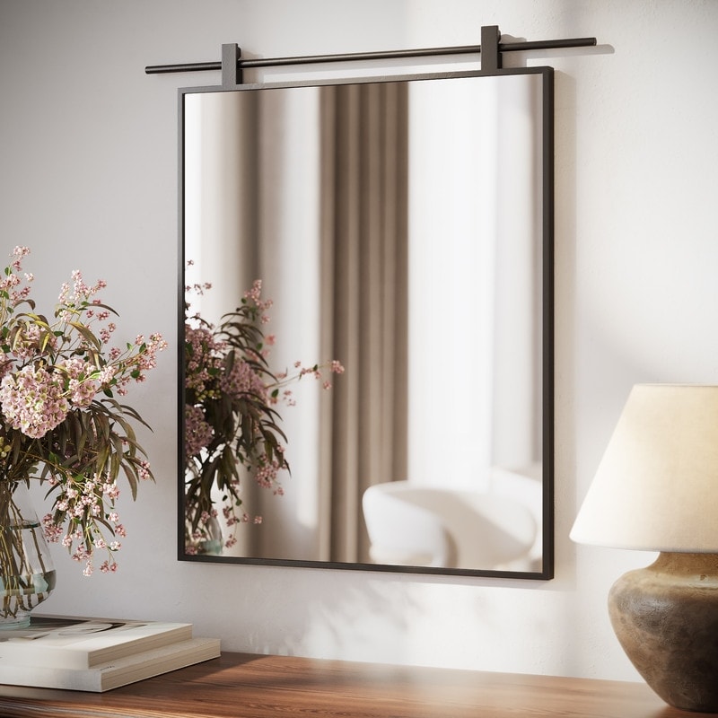 Solene Metal Farmhouse Wall Mirror - 25.5"H x 19"W x 1.25"D