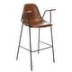 preview thumbnail 22 of 44, SAFAVIEH Tanner Mid-century Faux Leather Barstool - 25" W x 21.5" D x 39" H