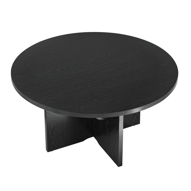 Sleek Modern Coffee Table, Solid MDF Construction, Nordic Design, Easy Assembly - 35.8"