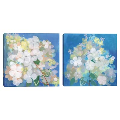 Hydrangea Aqua Tissue & Hydrangea Blue Tissue by Maret Hensick Canvas Art Prints