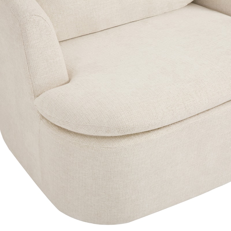 360° Modern Swivel Accent Chair, Chenille Armchair Comfy Round Sofa Chair, Swivel Barrel Chair For Living Room