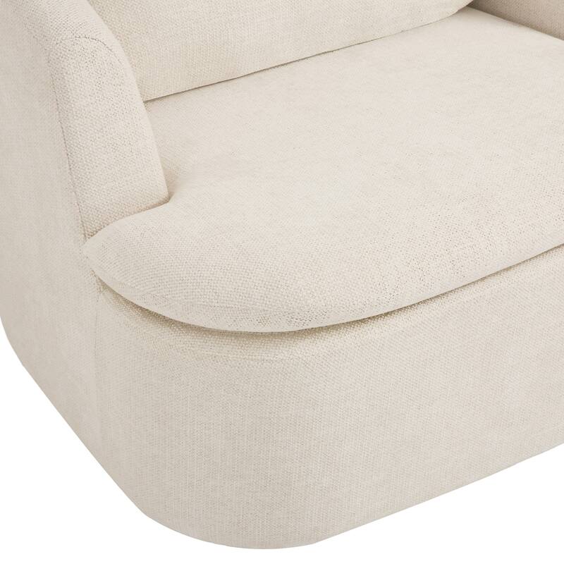 360°Swivel Accent Chair, Swivel Barrel Chair, Modern Chenille Round Accent Chairs With Armrests And Rotating Base