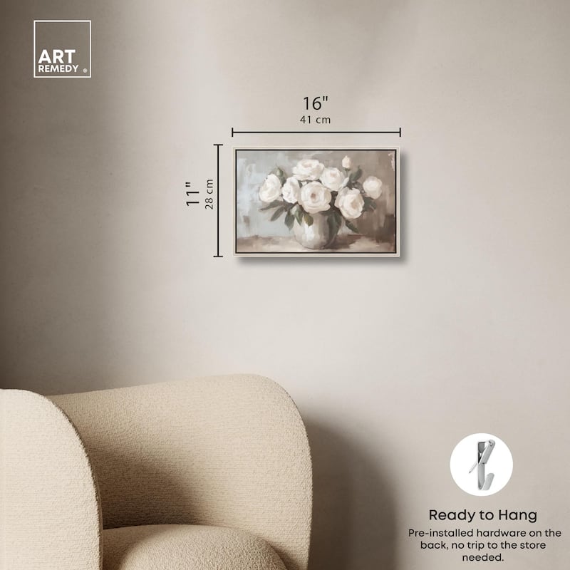 Creamy Cascade Cluster II Canvas by Art Remedy