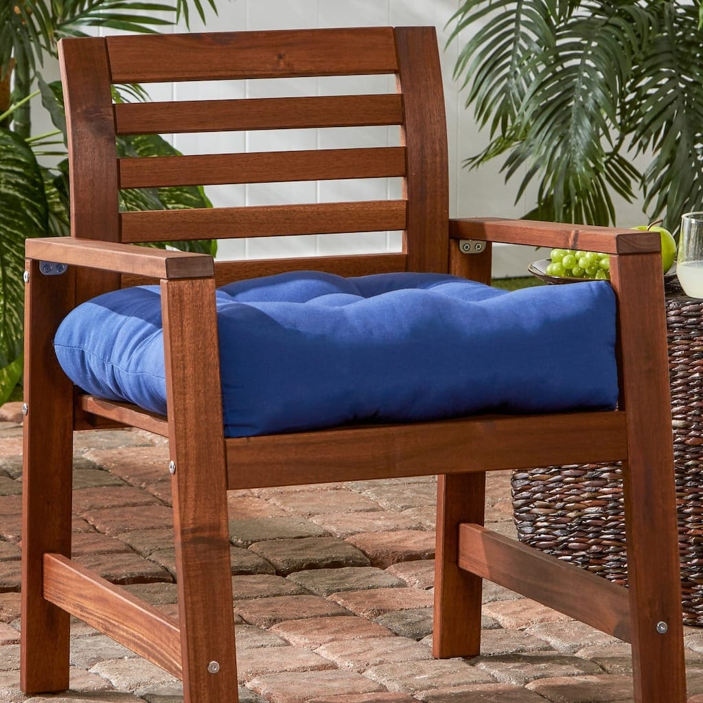 Marine Blue 20-inch Outdoor Chair Cushion by Greendale Home Fashions - 20w x 20l
