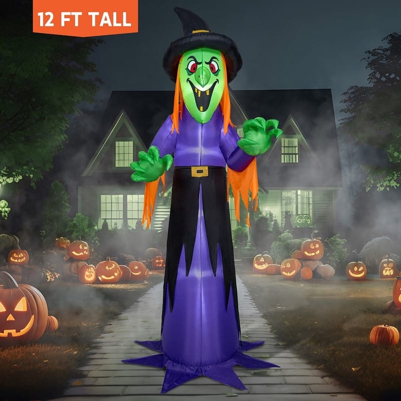 12 FT Halloween Inflatable Witch