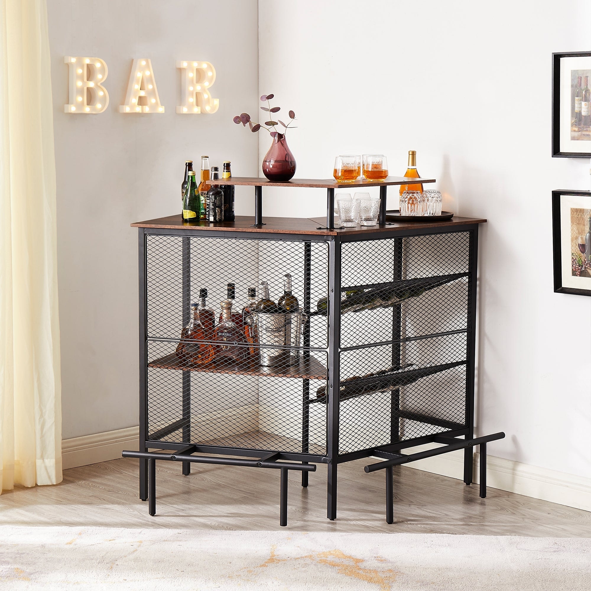 Corner bar shelf unit cheap