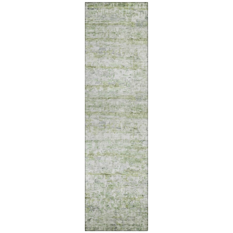 Machine Washable Indoor/ Outdoor Contemporary Solid Chantille Rug