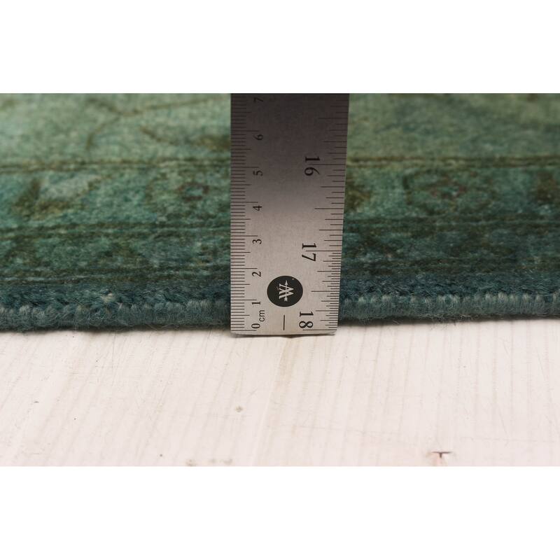 ECARPETGALLERY Hand-knotted Vibrance Teal Wool Rug - 5'11 x 8'8