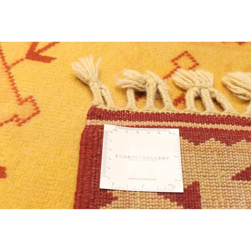 ECARPETGALLERY Hand-knotted Color Transition Gold Wool Rug - 2'8 x 8'4