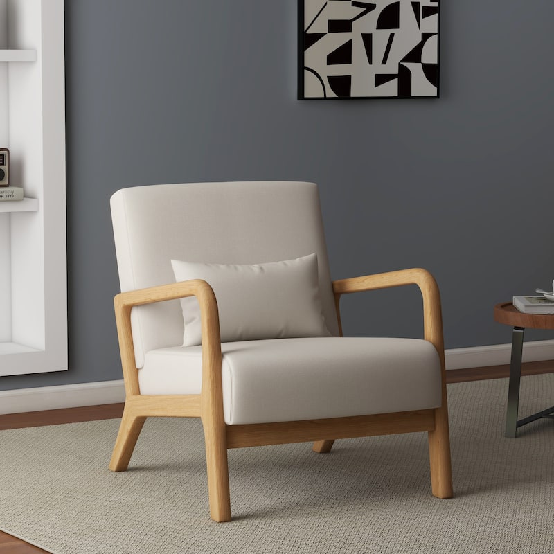 Upholstered Arm Chair with Cution Modern Side Accent Chairs - 25.8"W x 28.7"H x 32.3"D