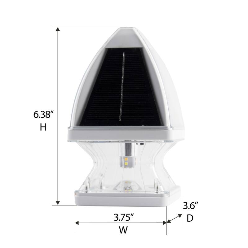 Gothic Solar LED Deck Post Cap Light with 2 Color Options (2-Pack)-DISCONTINUED