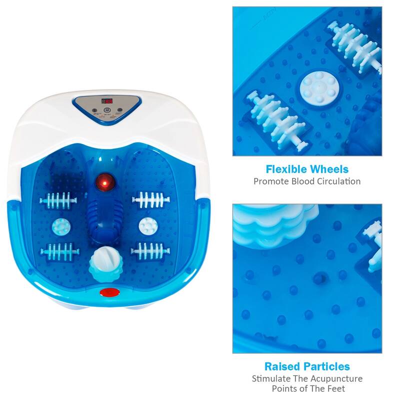 Costway Electrical Foot Basin Tub Point Massage Home Use Heating Ray