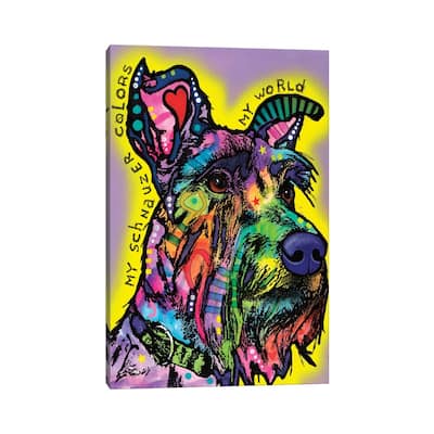 iCanvas "My Schnauzer" by Dean Russo Canvas Print