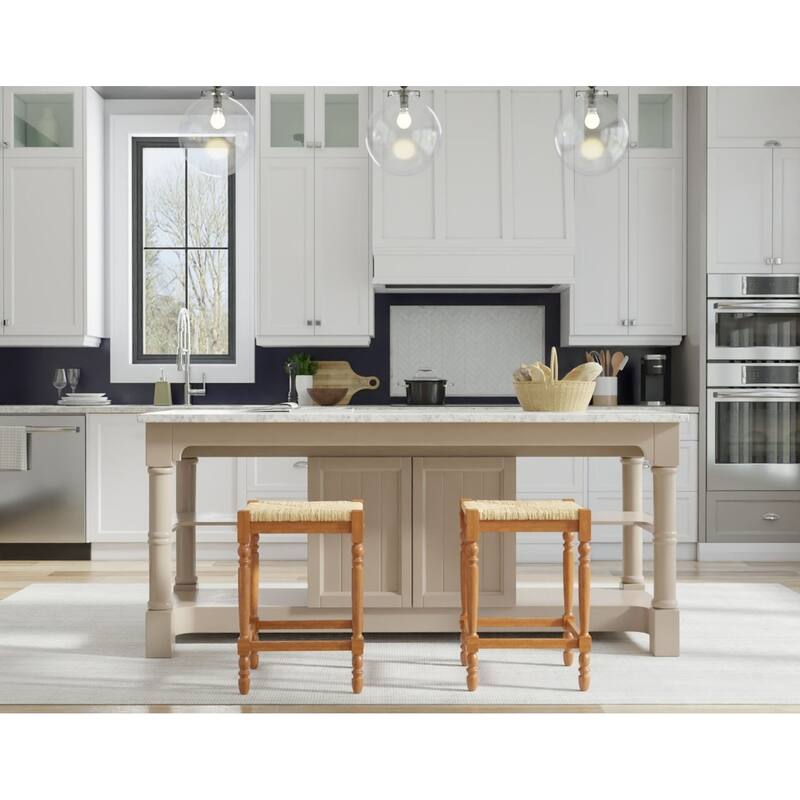 Walnut Finish 24-inch Counter Stool