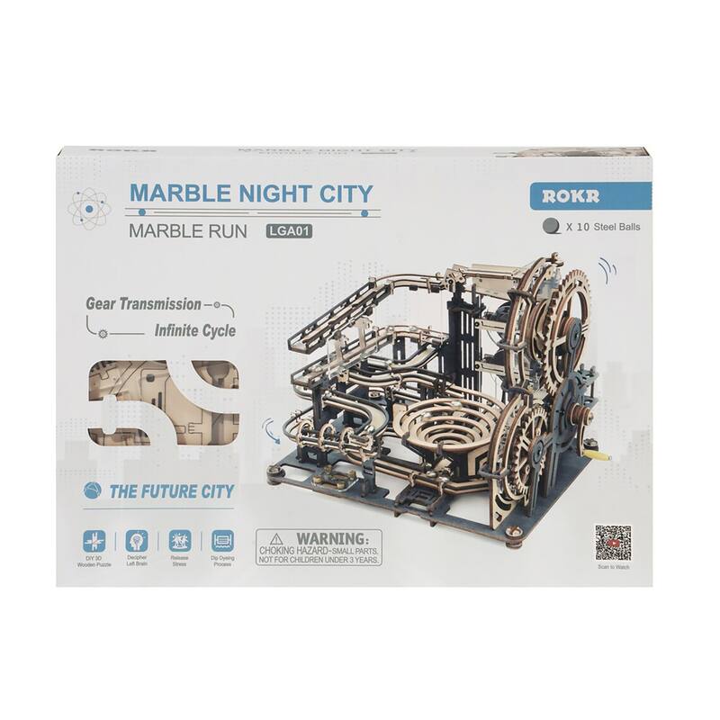 DIY 3D Moving Gears Puzzle - Marble Night City - 253 pcs