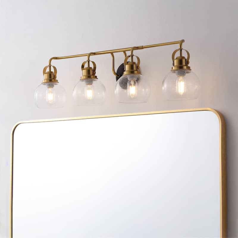 Bolha Metal/ Bubbled Glass Vanity Light, Chrome by JONATHAN Y