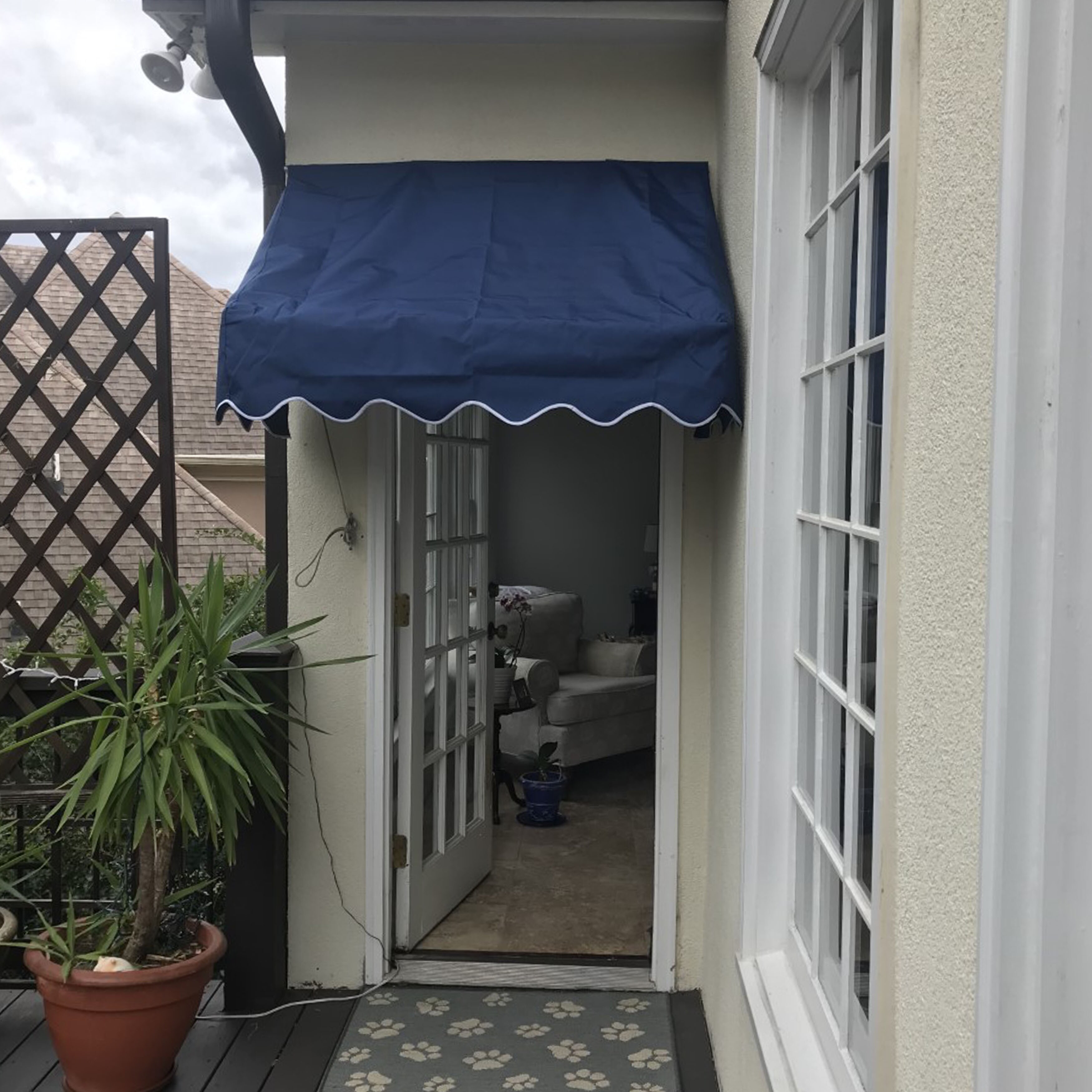 Details about   6 x 2 Feet Gray Outdoor Front Door Window Awning Patio Canopy Cover UV Protected 
