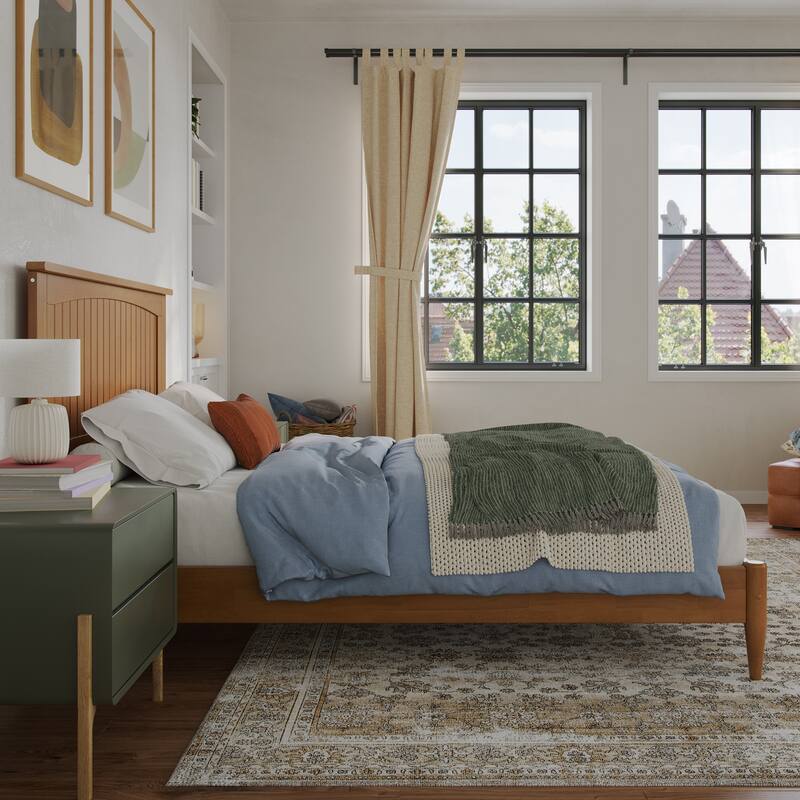 Naples Solid Wood Low Profile Platform Bed