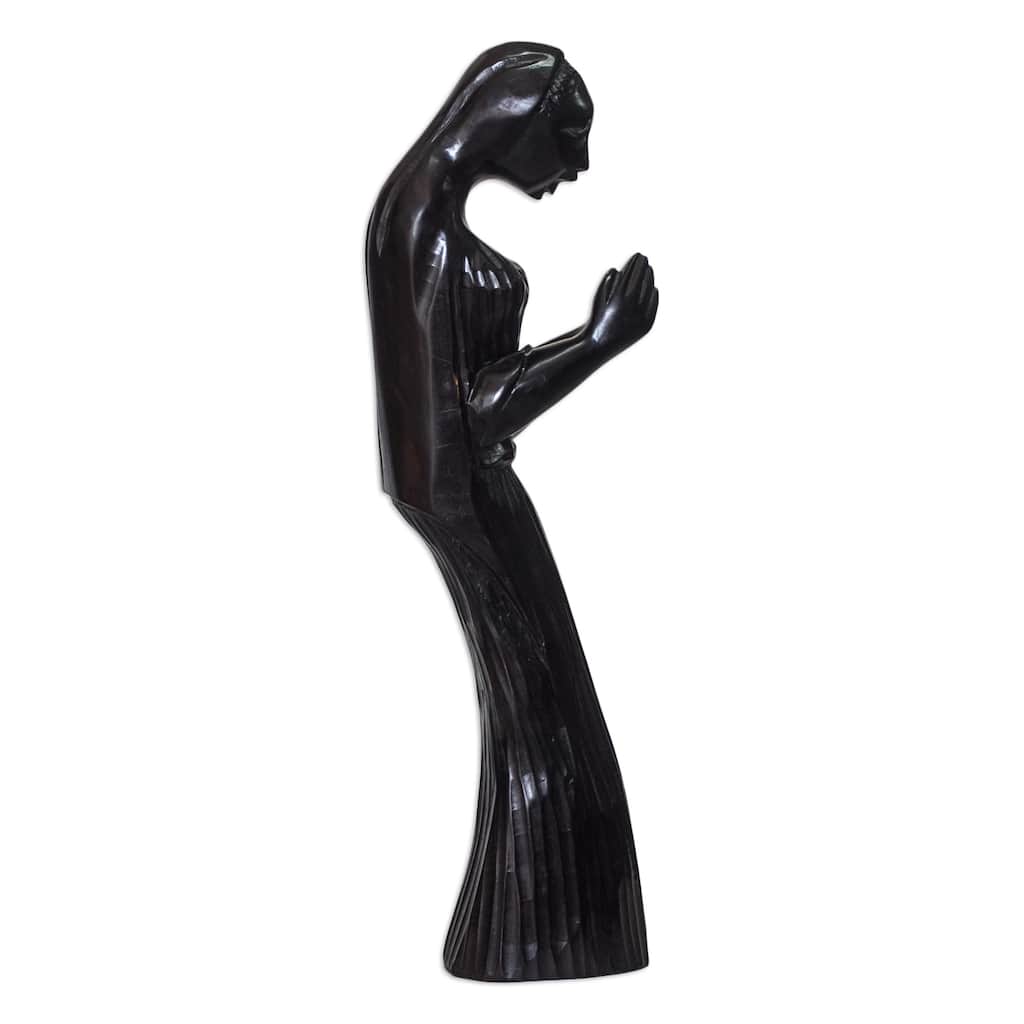 Novica Handmade Servant Wood Sculpture