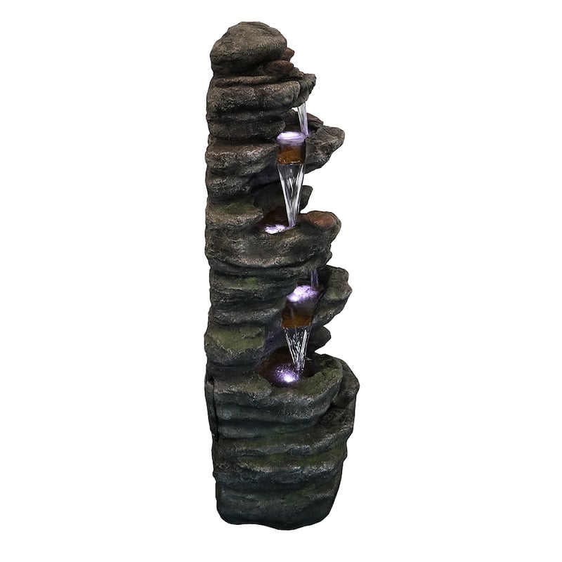 40-inch Cascading LED Waterfall Fountain