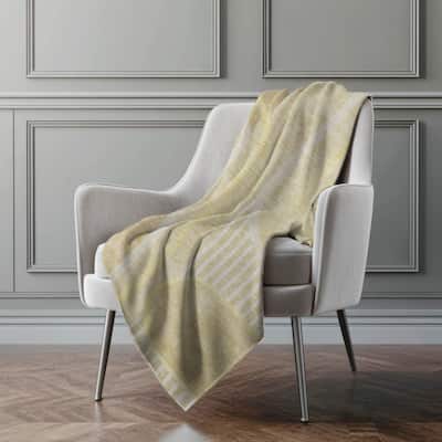 Premium Machine Washable Casual Contemporary Sherpa Throw Blanket
