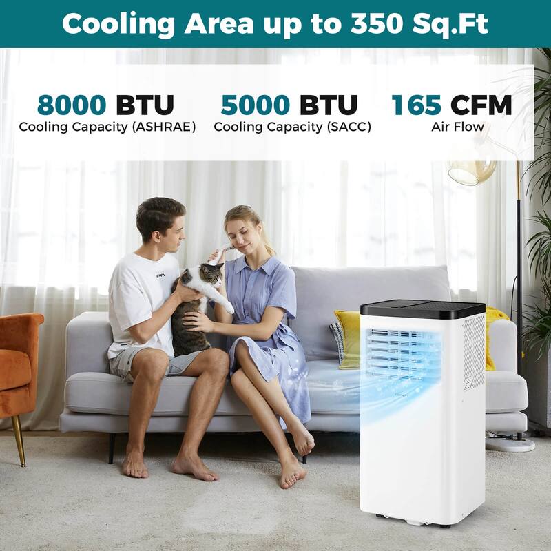 Costway 8000 BTU Portable Air Conditioner with Fan and Dehumidifier - See Details