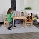 preview thumbnail 31 of 41, Kids 3 Piece Solid Hardwood Table and Chair Set for Playroom, Kitchen